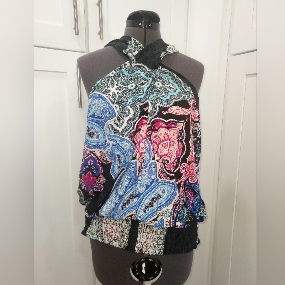 Multicolor Paisley Halter Top